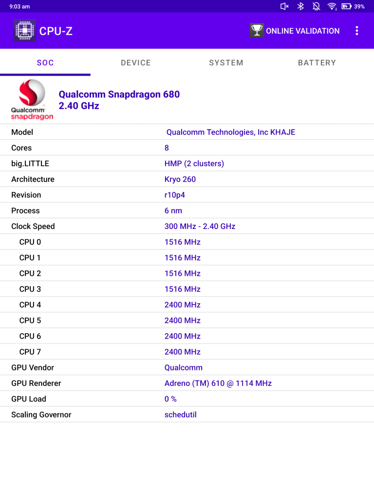 NA3C CPU Information