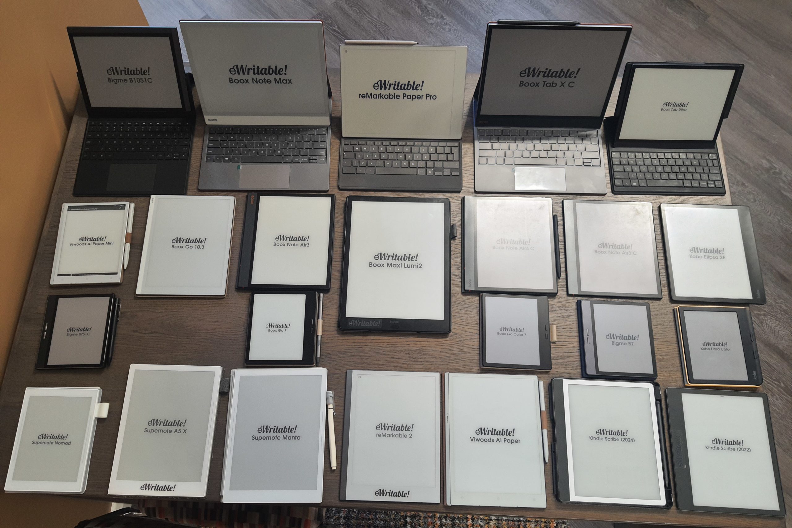 Some of my e-ink tablets